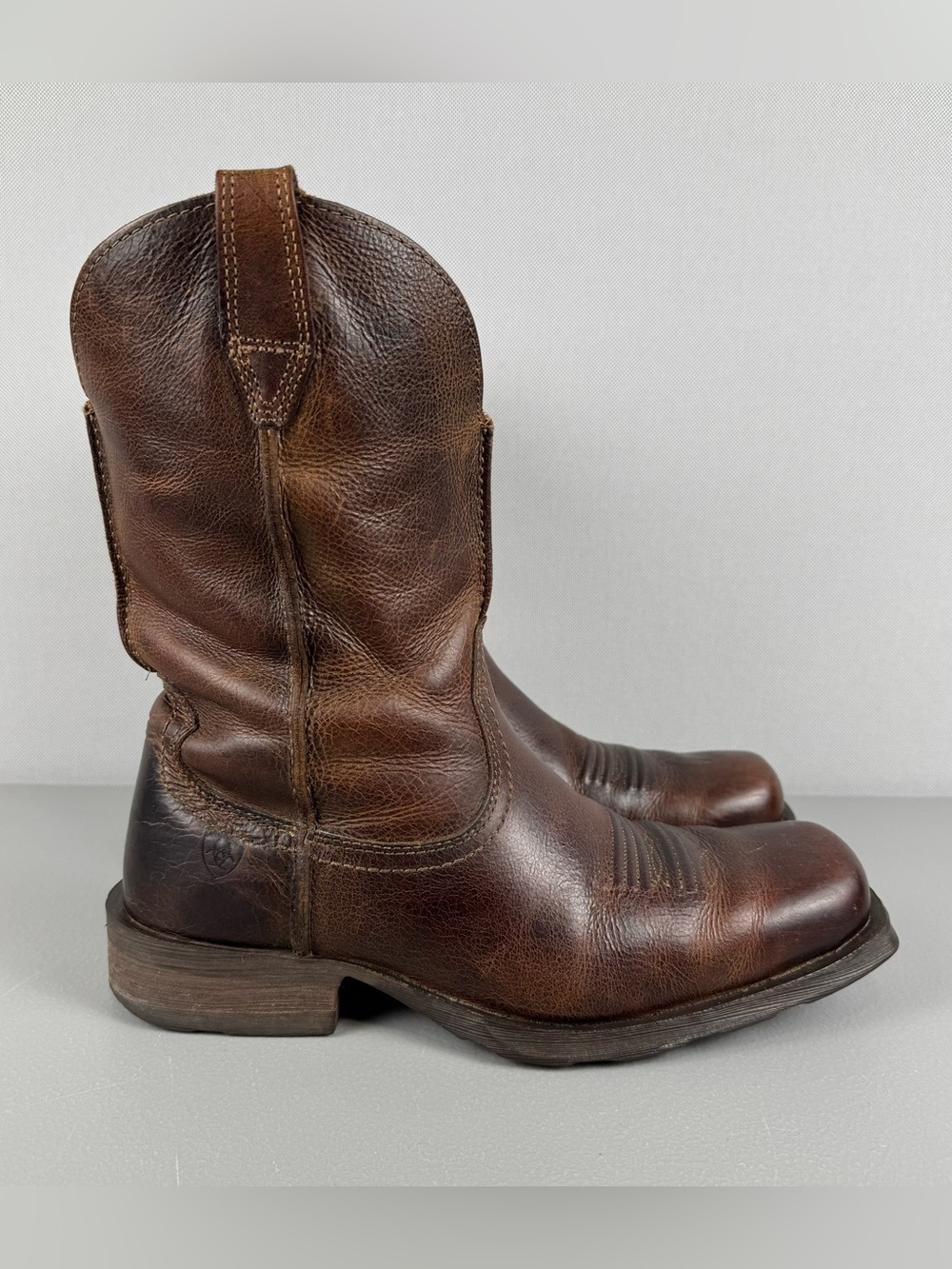 Ariat Rambler Wicker Western Boots Mens 9.5 EE Brown Leather Square Toe 10015307